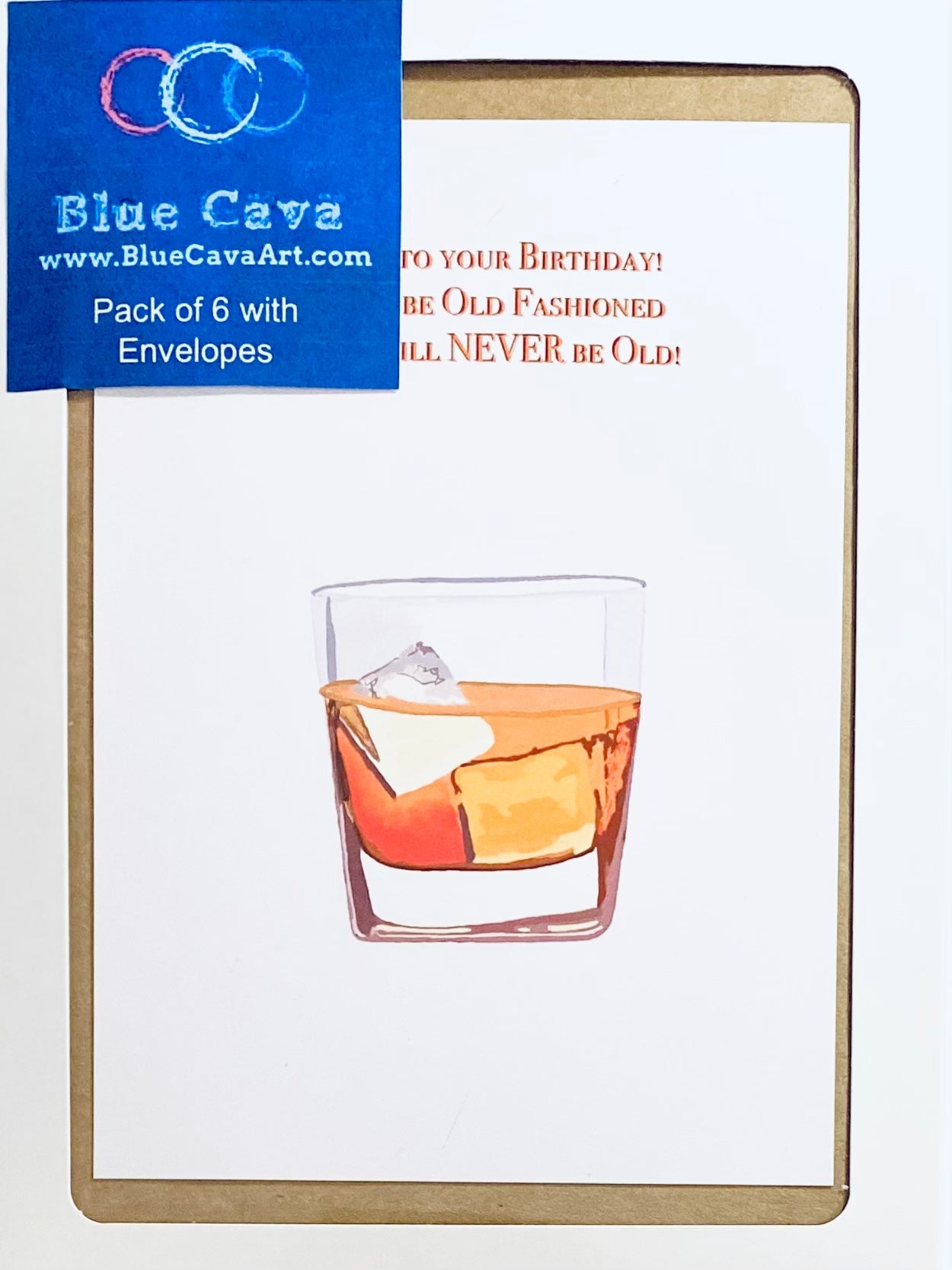 Old Fashioned Greeting cards (two colors available) - Blue Cava