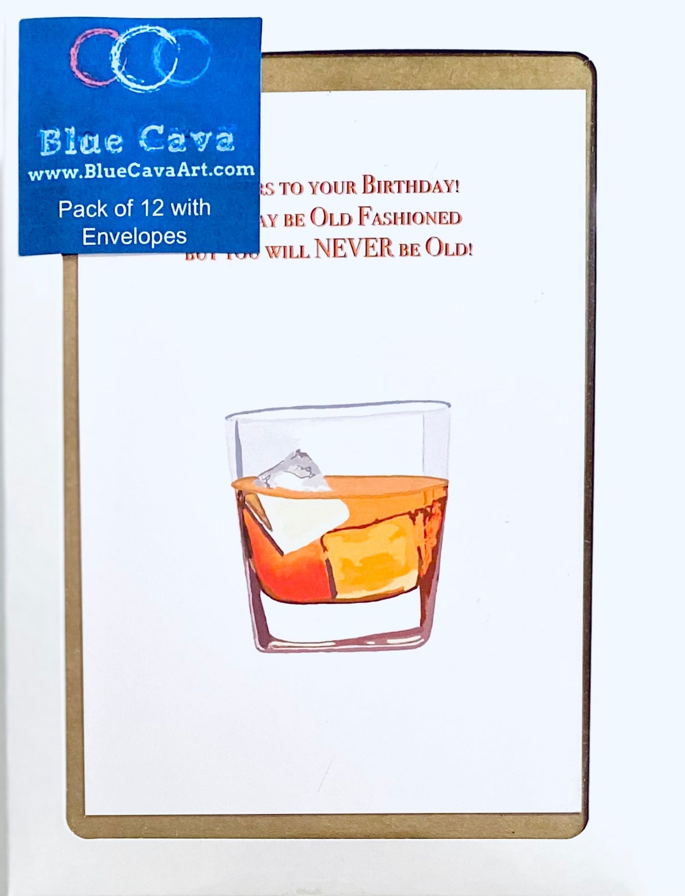Old Fashioned Greeting cards (two colors available) - Blue Cava