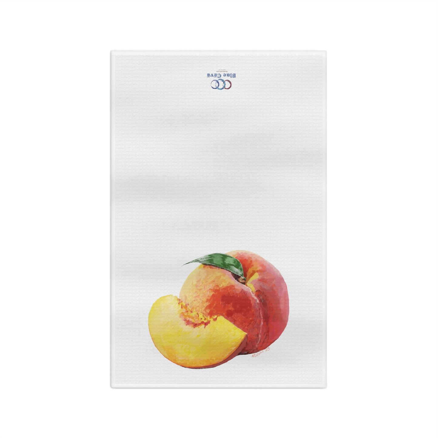 Peaches Microfiber waffle Towel - Blue Cava
