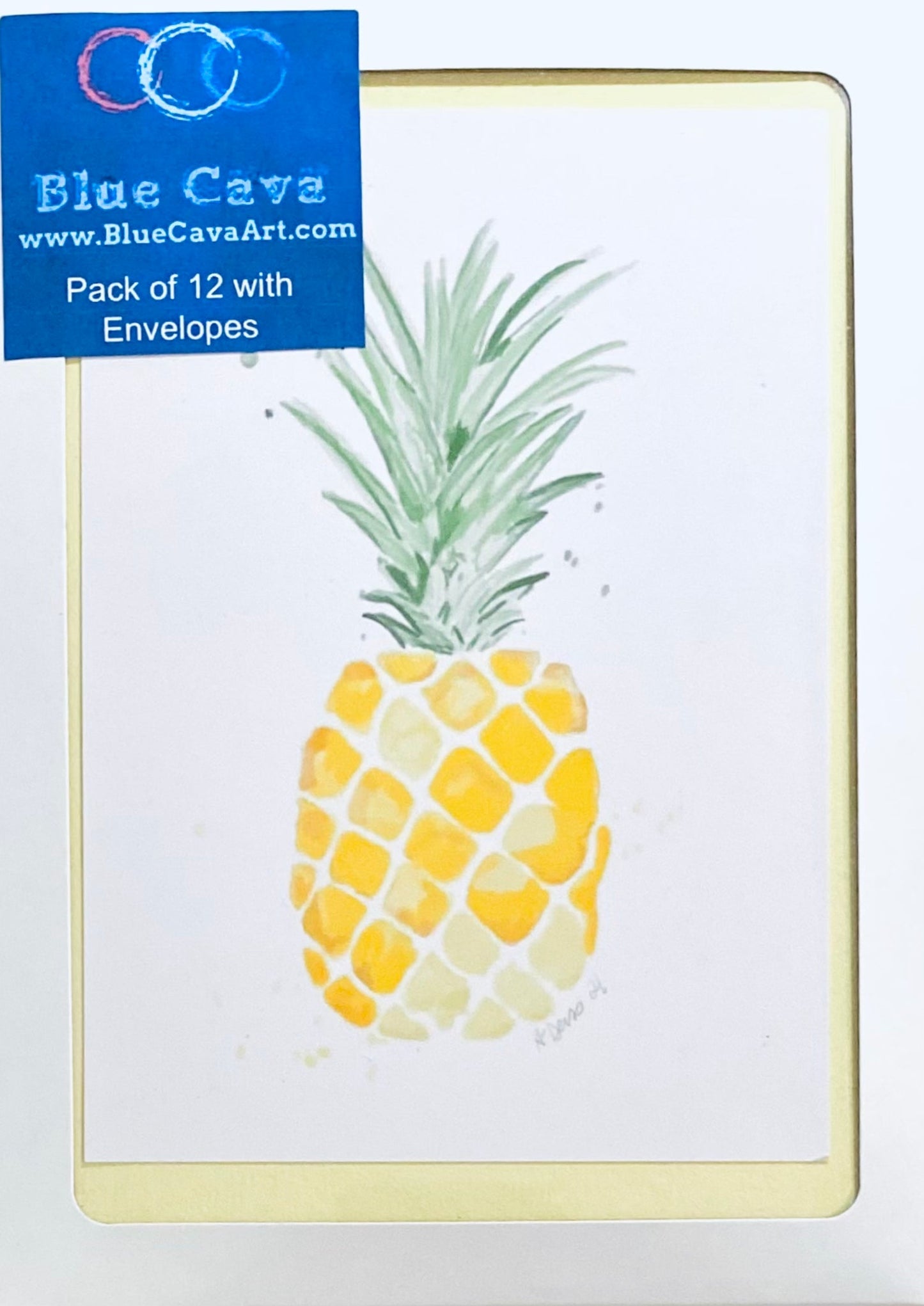 Pineapple Greeting Card (Two Colors Available) - Blue Cava
