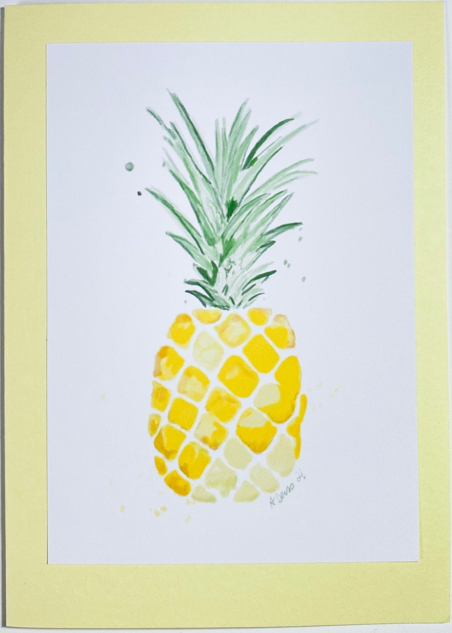 Pineapple Greeting Card (Two Colors Available) - Blue Cava
