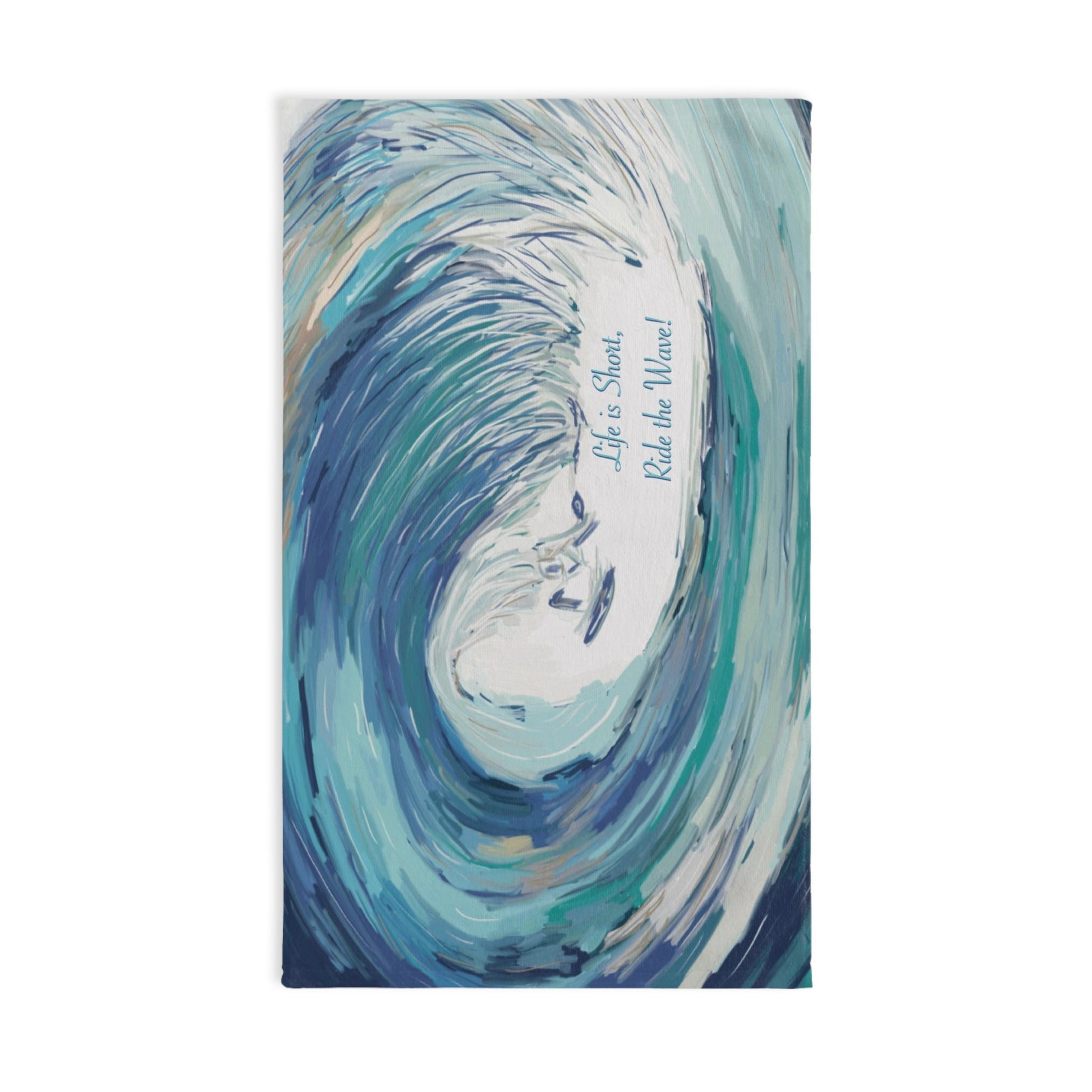 Ride the Wave Hand Towel (Poly/Cotton) - Blue Cava