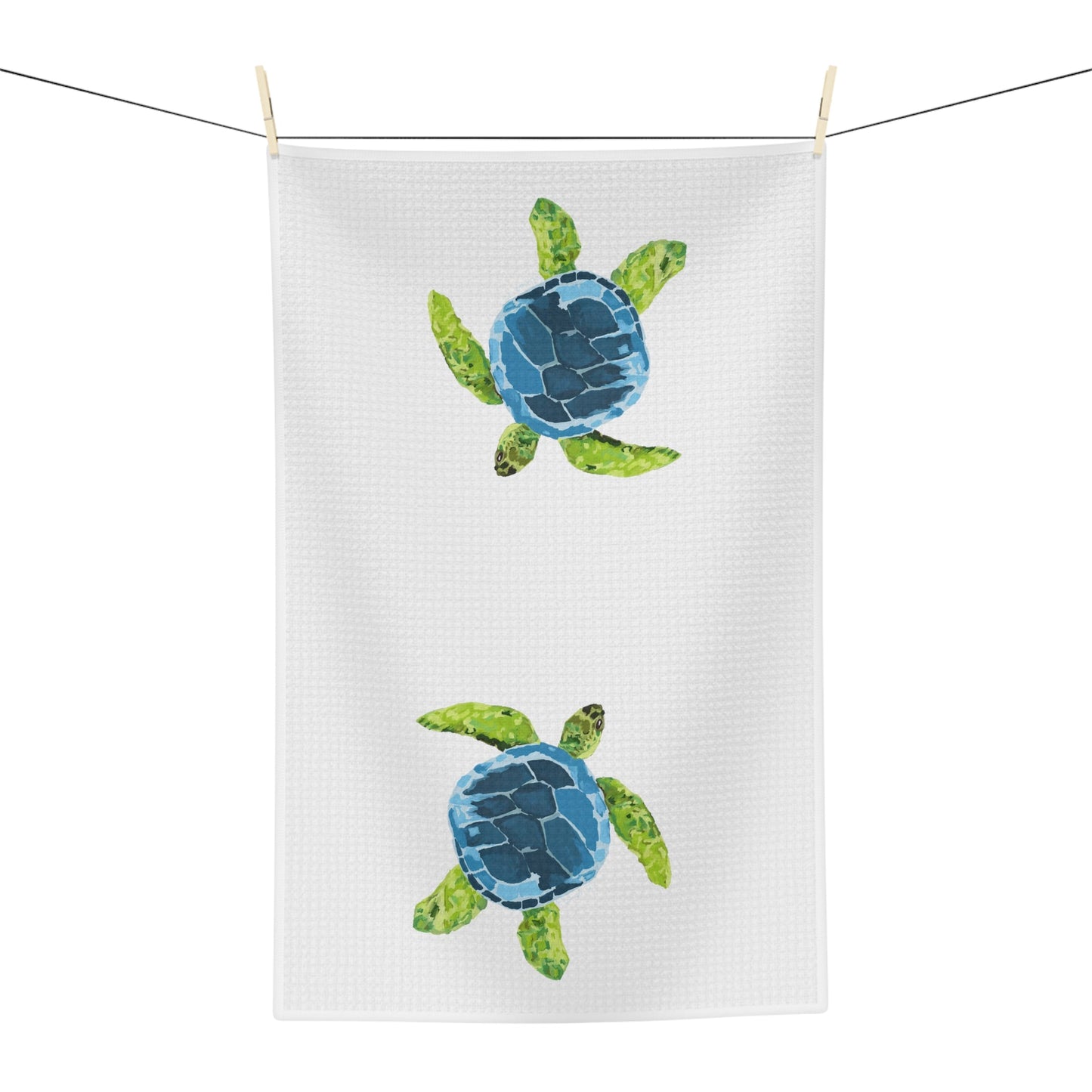 Sea Turtle Microfiber Tea Towel - Blue Cava