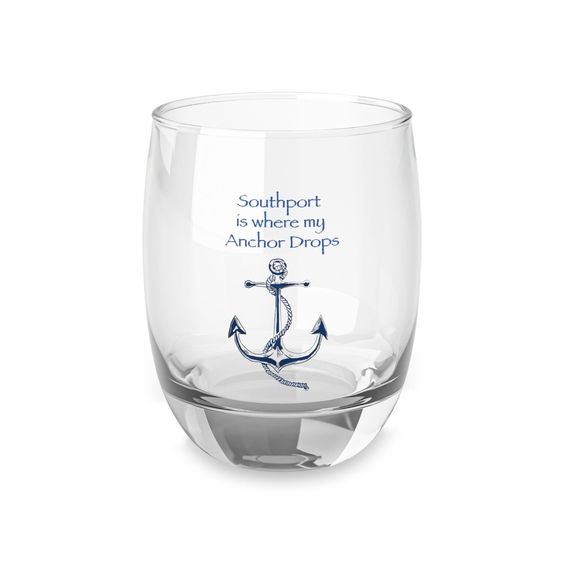Southport Anchor Whiskey Glass - Blue Cava