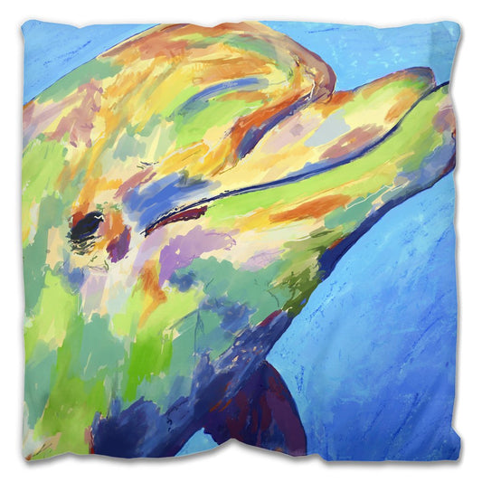 “Splash” Dauphin Outdoor Pillows - Blue Cava