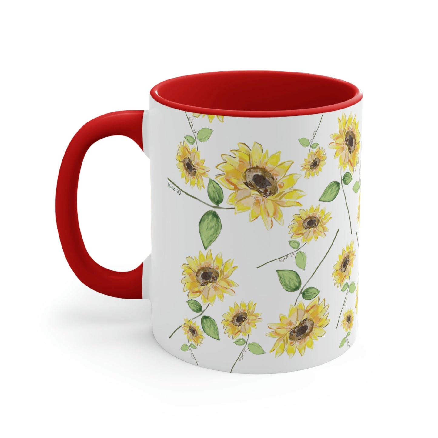 Sunflowers Accent Coffee Mug, 11oz - Blue Cava