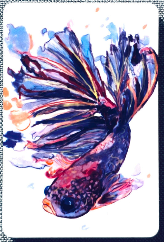 Watercolor Fish Magnet - Blue Cava