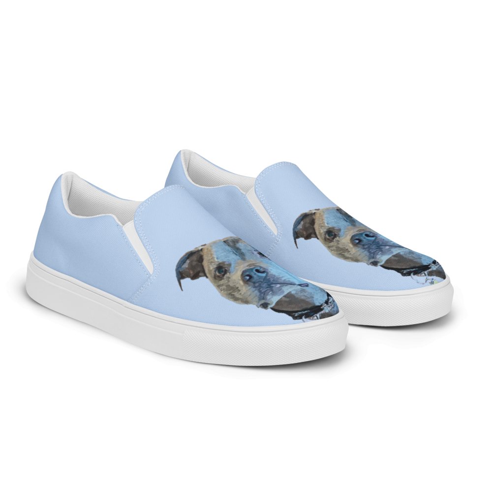 Women’s slip-on canvas shoes - Blue Cava