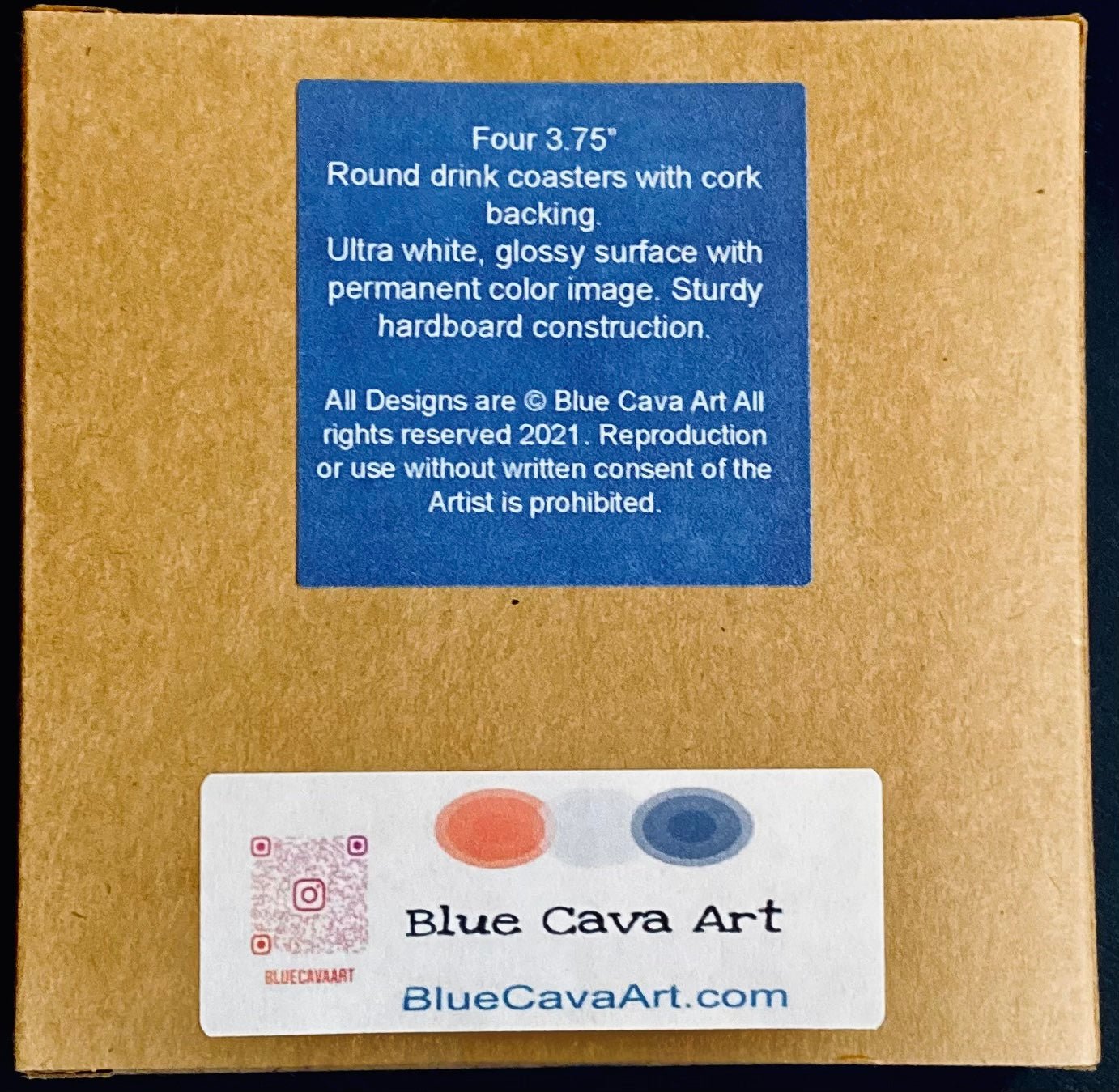 You Are So Sweet - Coaster set - Blue Cava
