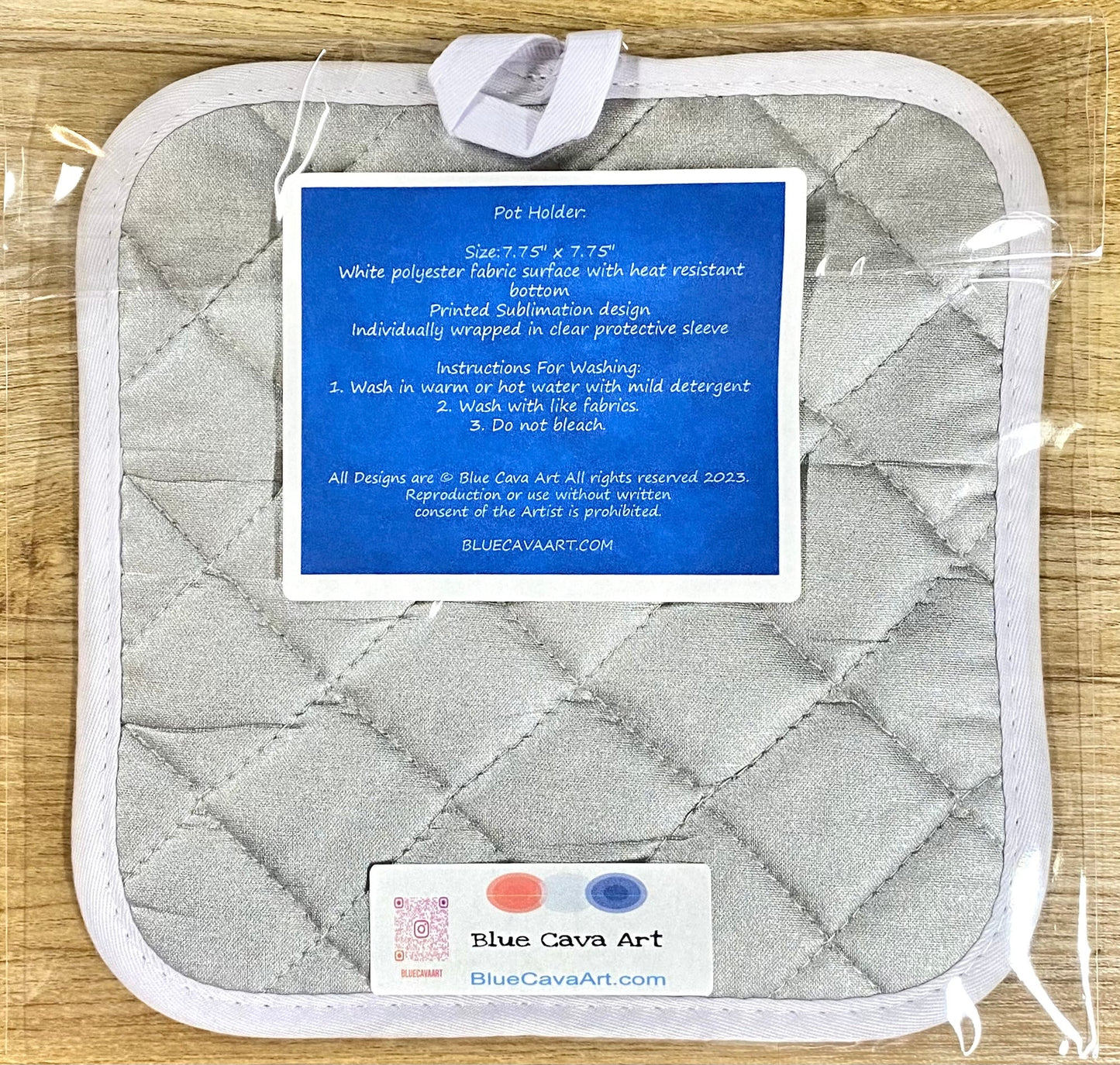 “You Are So Sweet” Bee Pot Holder - Blue Cava