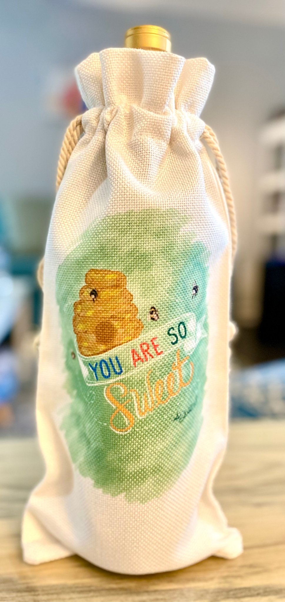 You are so Sweet Wine Bag - Blue Cava